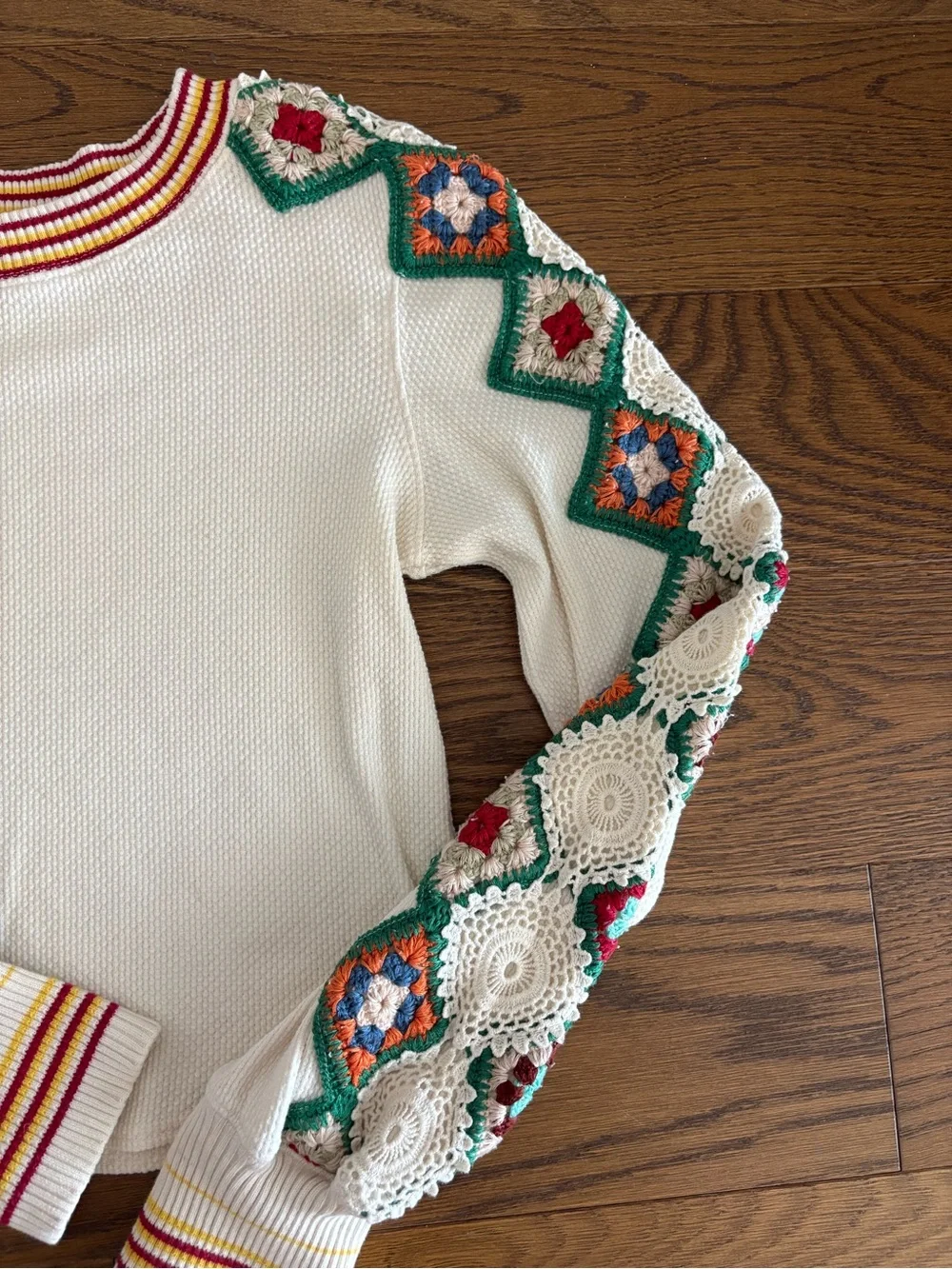 Free People cream knit